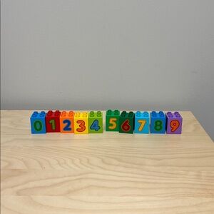 Lego Duplo Colorful Number Blocks, 0-9, complete